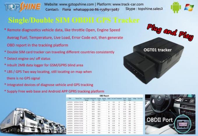 Verfolger Mini Size Competitives OBD GPS, der Gerät eingebauten Datenlogger für GSM-/GPRStotgebiet aufspürt